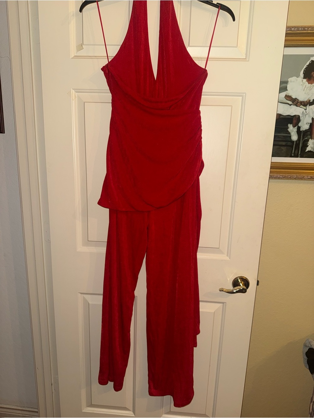 JLUXLABEL Red Rustic Charm HalterJumpsuit - Picture 8 of 10